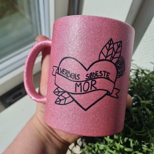 Krus: Verdens sødeste mor Pink Glimmer – produktbillede
