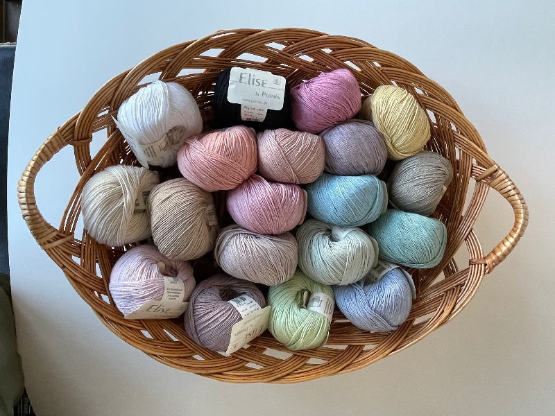 Kit: Bandana tørklæde i Elise garn (90% bomuld, 10% cashmere)   (4)