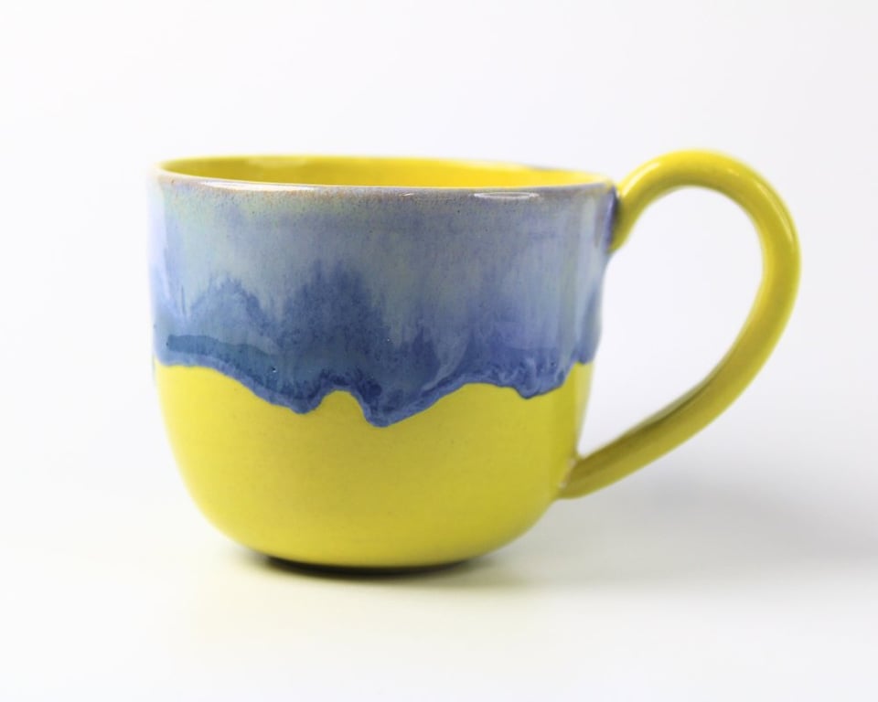 Kop - gul og blå