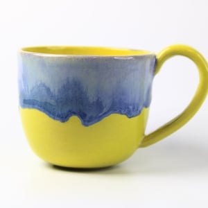 Kop - gul og blå – produktbillede