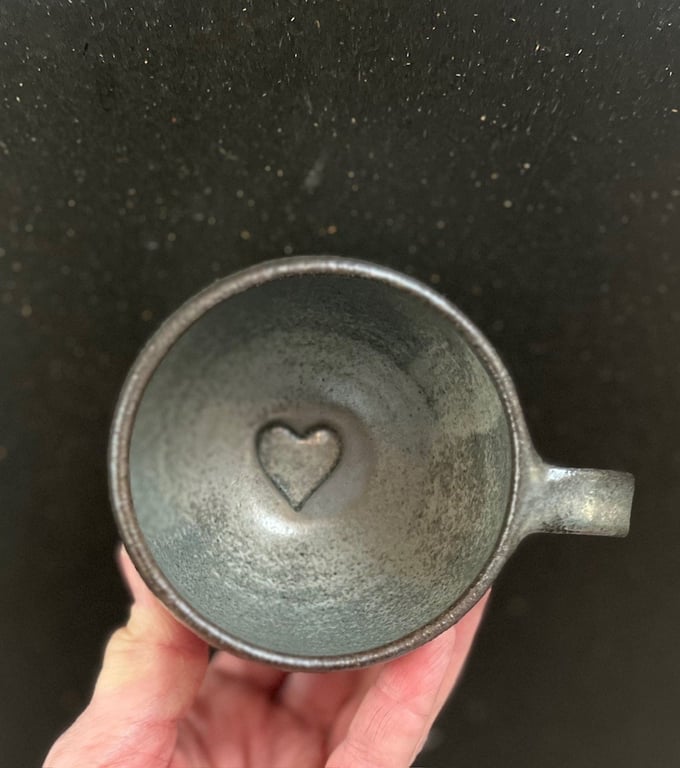 Kop m. hank &amp; hjerte (S) - patina