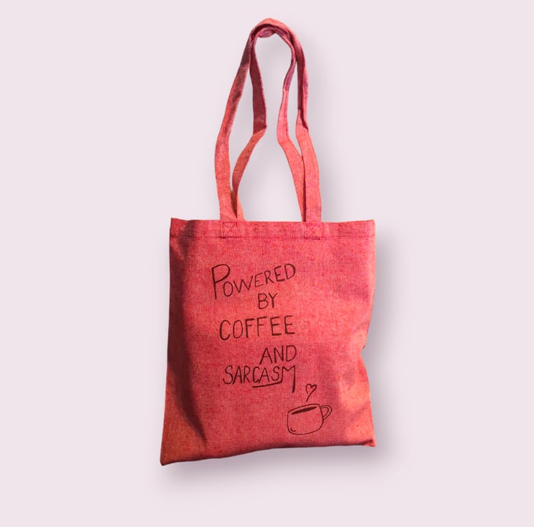 Mulepose: powered by coffee and sarcasm Mørkerød  (2)