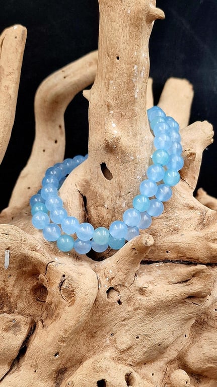 Blå jade halskæde / armbånd.