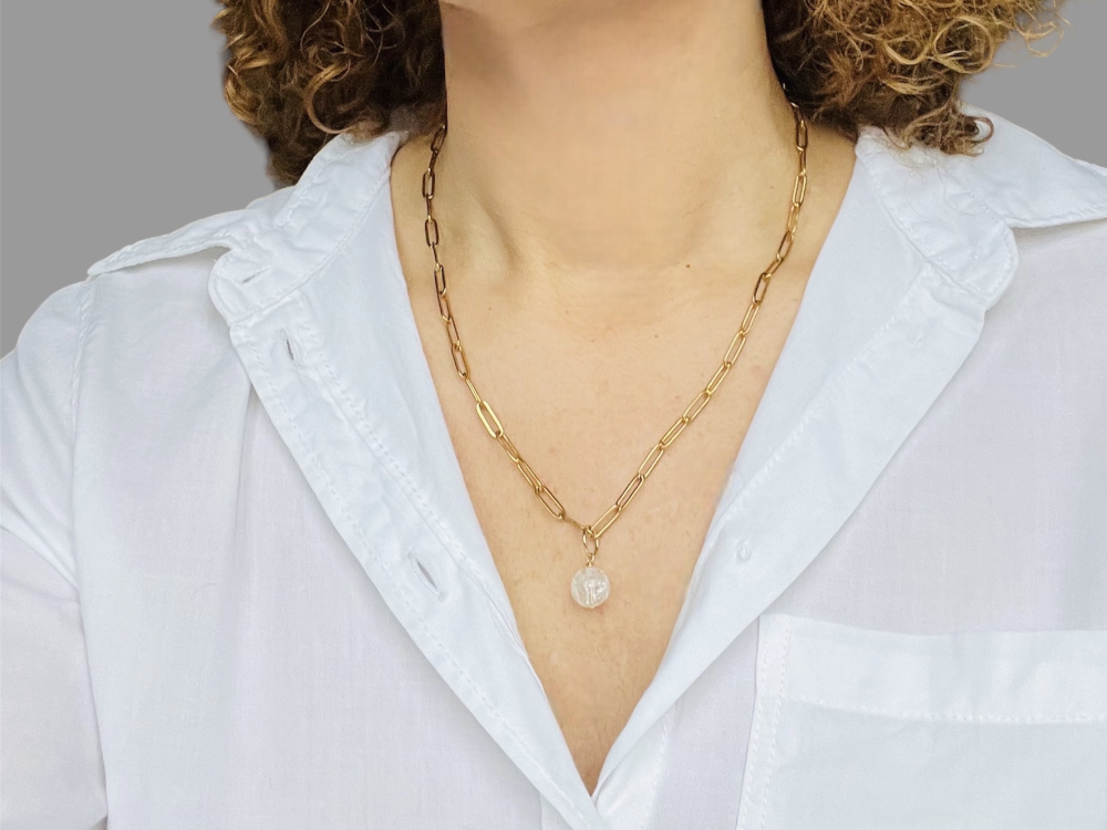 Halskæde med Bjergkrystal billede 3