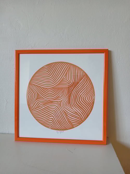 30x30cm papercut, Indrammet