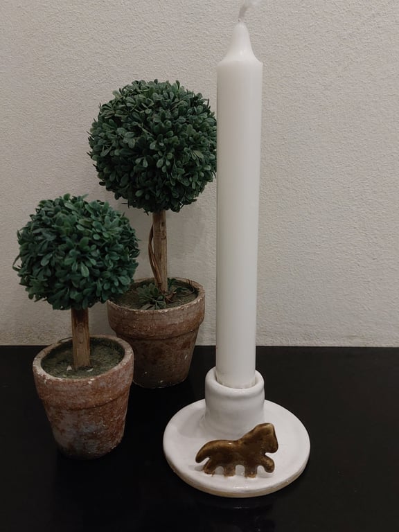 Lysestage med Islænder figur 