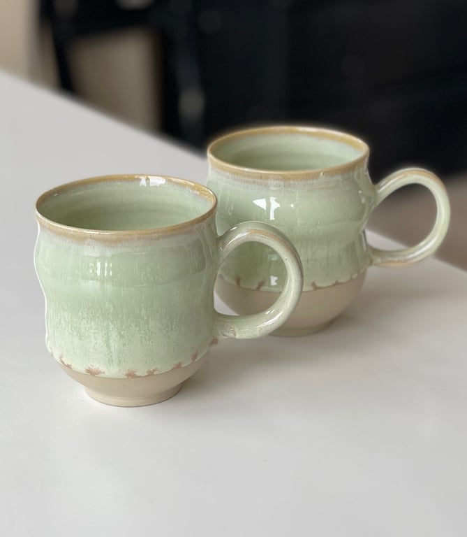 Buet kop, pebermynte / cremehvid