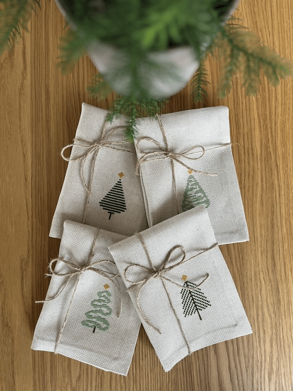 4 stk. Servietter Grøn jul 2038-1