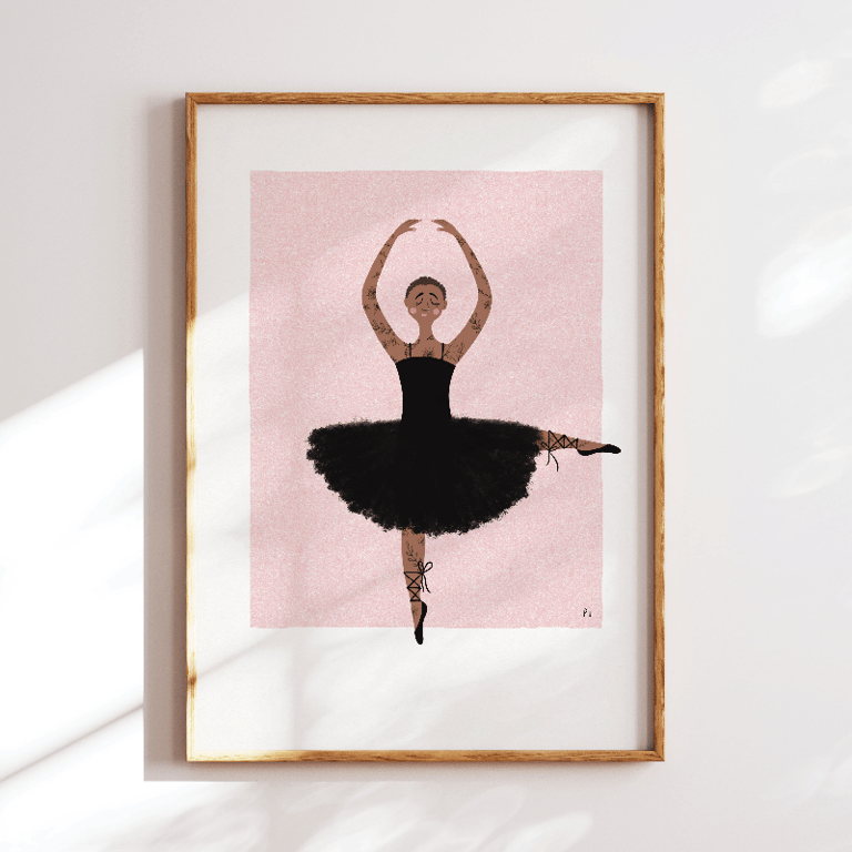 Ballerina – sort – plakat billede 3
