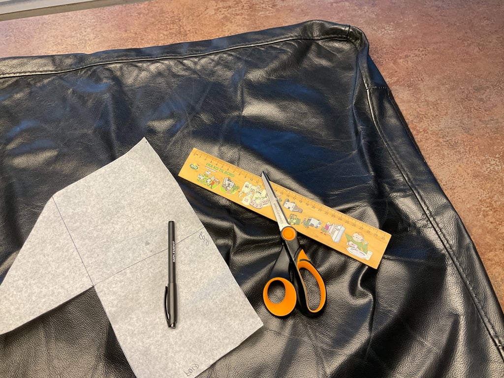 Skind boks UPCYCLING stor model 31 x 16 x 16 cm billede 5