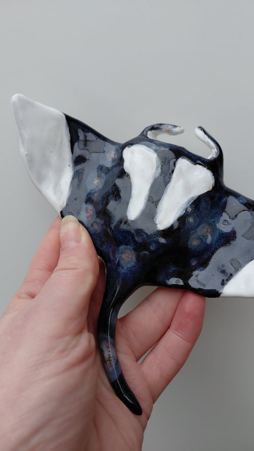 væghængt Mantaray, sort med effekt (2)