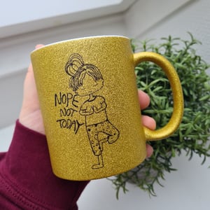 Krus: nope not today Guld Glimmer – produktbillede