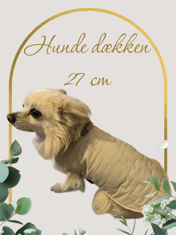 Hunde dækken til lille hund. Mål over ryg 27 cm.