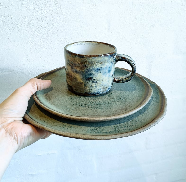 TALLERKEN Ø19 MAT BLÅ billede 2