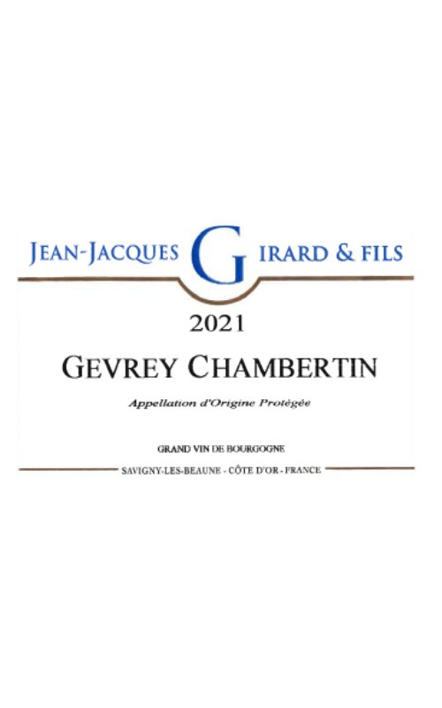 2021 Gevrey-Chambertin, Jean-Jacques Girard & Fils