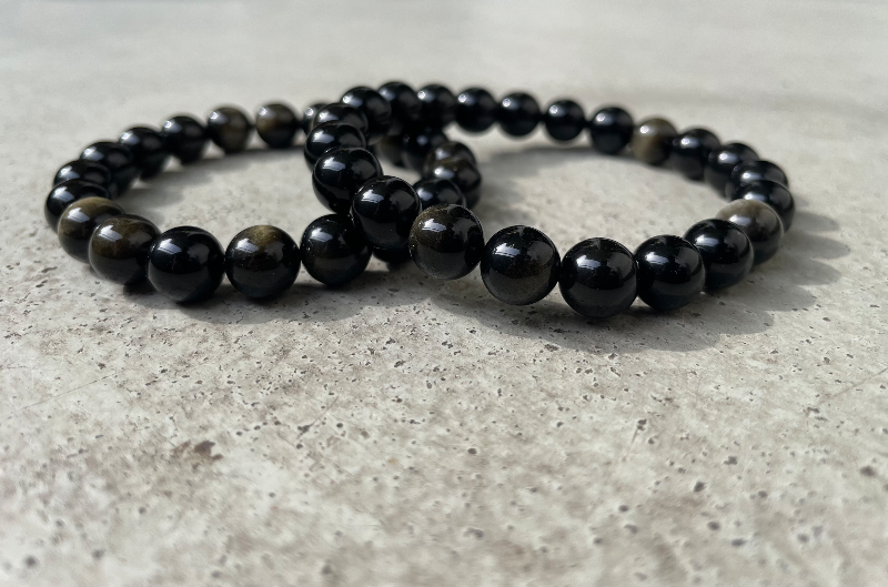 Guld Obsidian Grande - Kvalitet AA billede 2