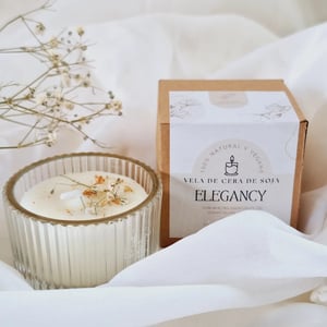 Soja duftlys i glaskrukke "Ylang-Ylang og Jasmin" – produktbillede