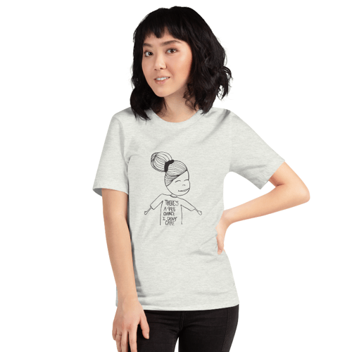 T-shirt: theres a 99% chance i dont care Grå M (3)