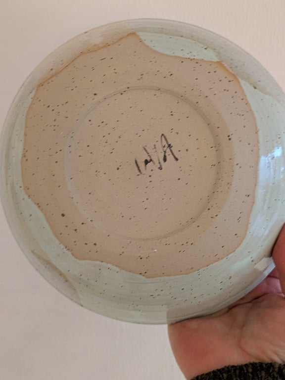 Skål/dyb tallerken mint/beige billede 3