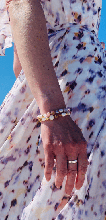 Bjergkrystal og Jordbærkvarts 1 armbånd billede 2