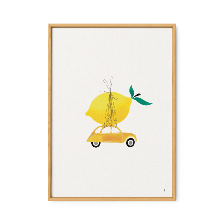 Citröen med citron – plakat billede 2