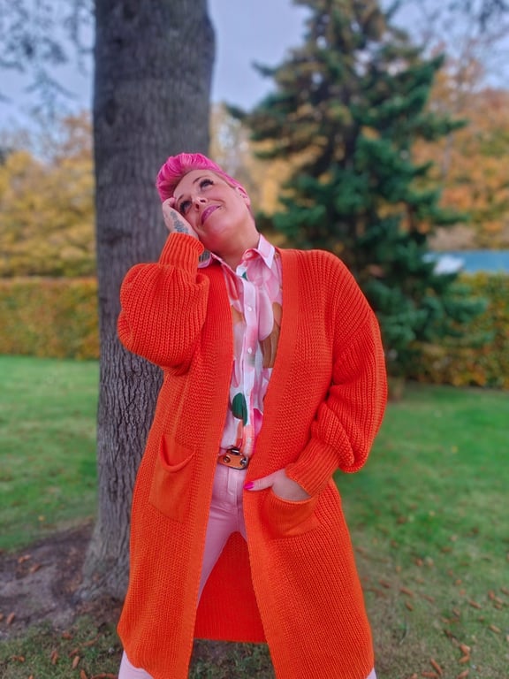 Alicia Cardigan Orange 