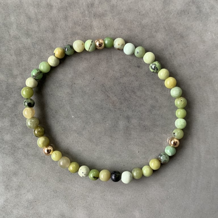 Chrysopras armbånd 4mm