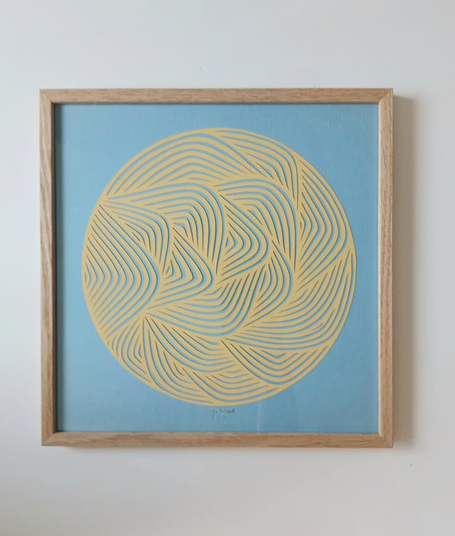 30x30cm papercut, Indrammet  billede 2