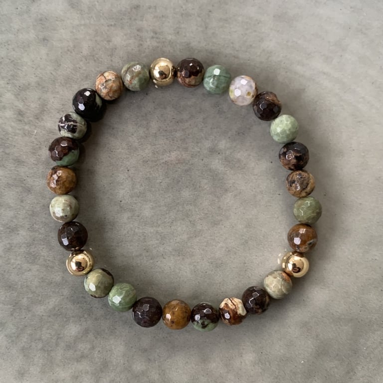 Grøn opal armbånd 6mm