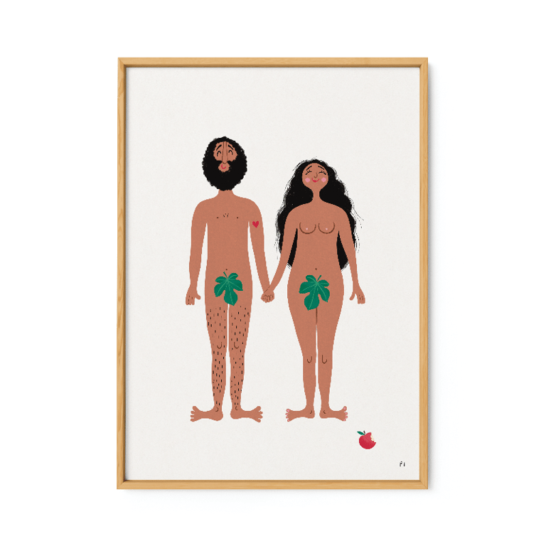 Eva &amp; Adam – sort – plakat billede 2