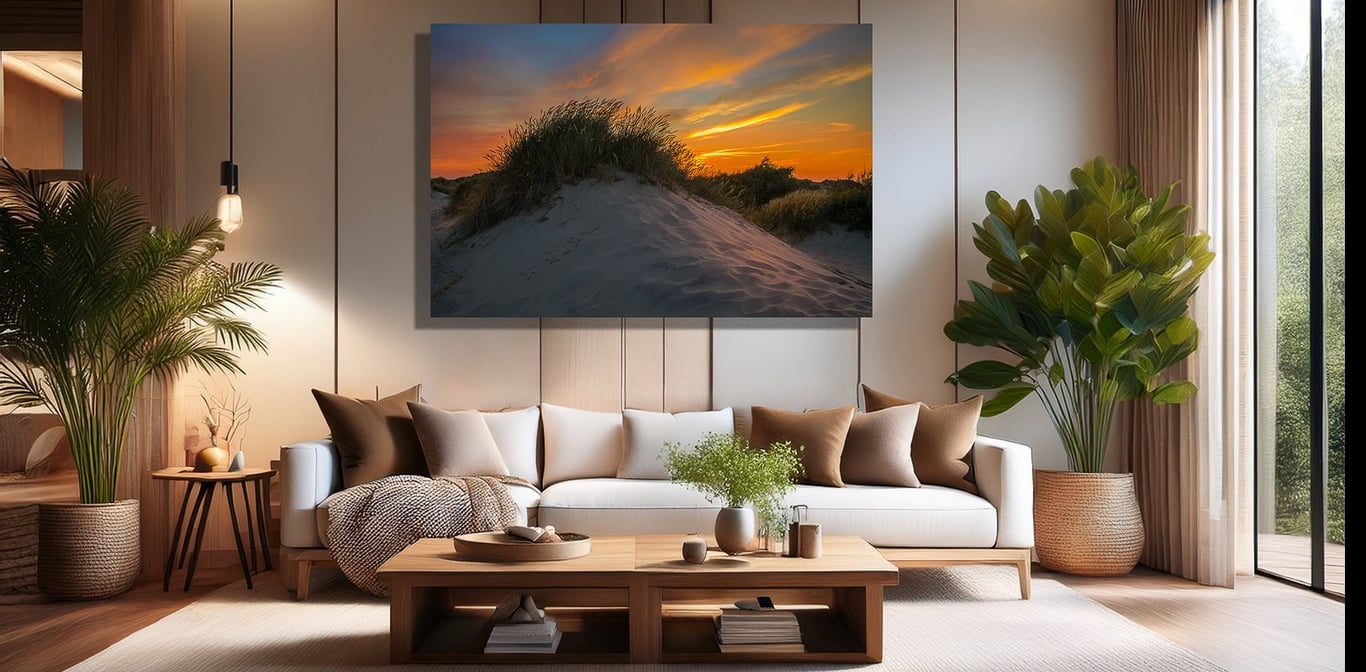 Lige efter solnedgang på  Råbjerg mile i Skagen en smuk sommeraften billede 2