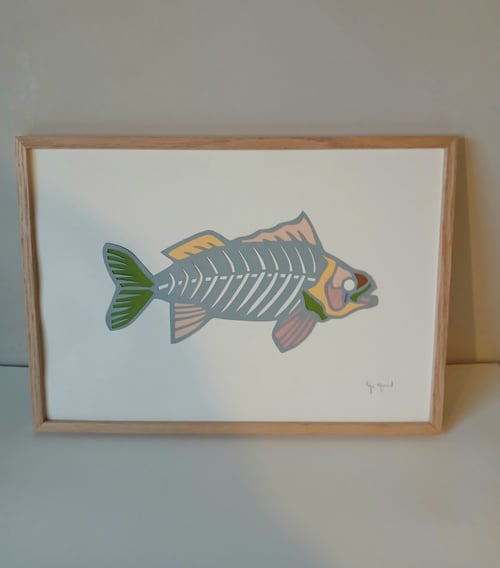 A3, indrammet papercut fisk