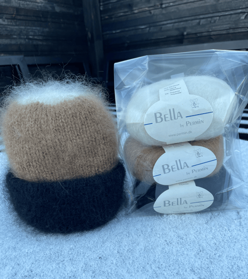 Kit: Fat Fur Hat i Bella by Permin garn (3)