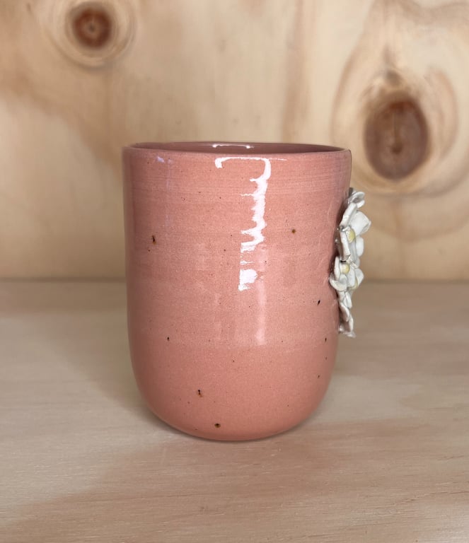 Valentinkop lyserød med hvide blomster billede 2