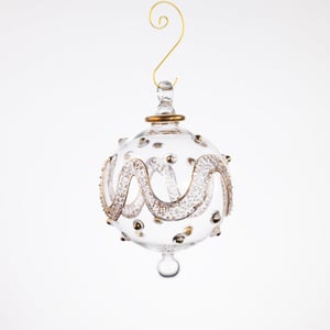 JULEKUGLE DESIGN 1011 KRYSTAL MED GULD – produktbillede