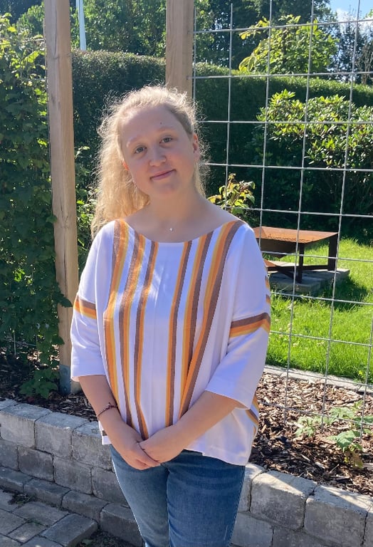 Anna-bluse med 70’er striber billede 4