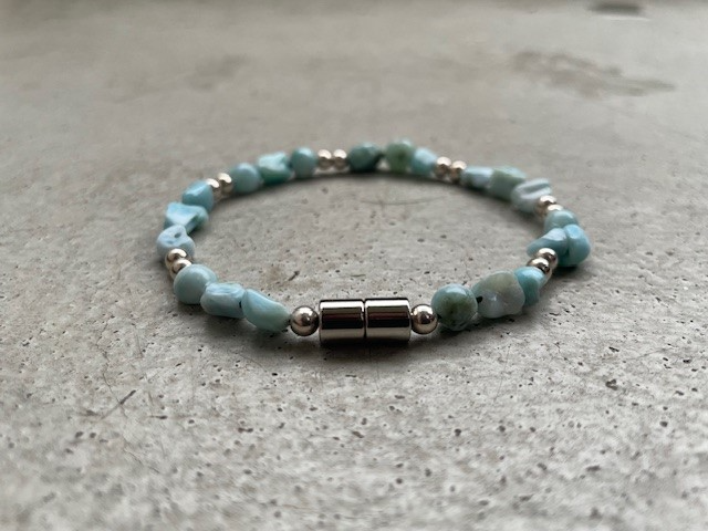 Larimar med 925 Sterling sølv