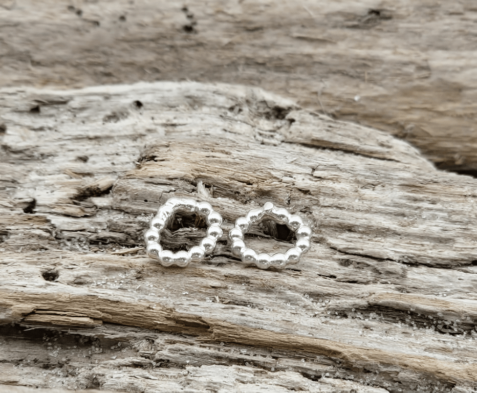 Perlesølv ørestikker - små