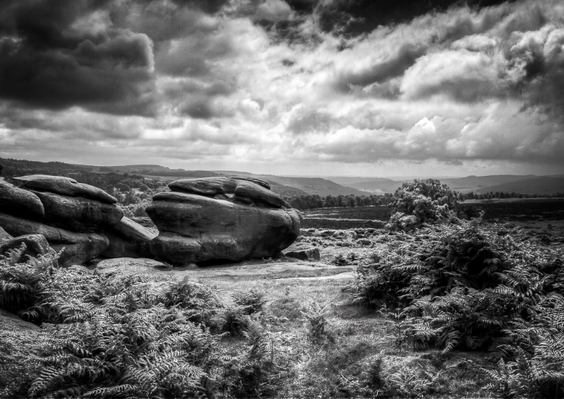 Kæmpe sten i Peak District UK