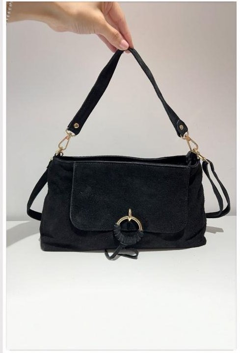 Alma ruskinds bag med justerbar rem, Black (3)
