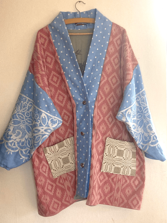 Oversize jakke i forårsfarver