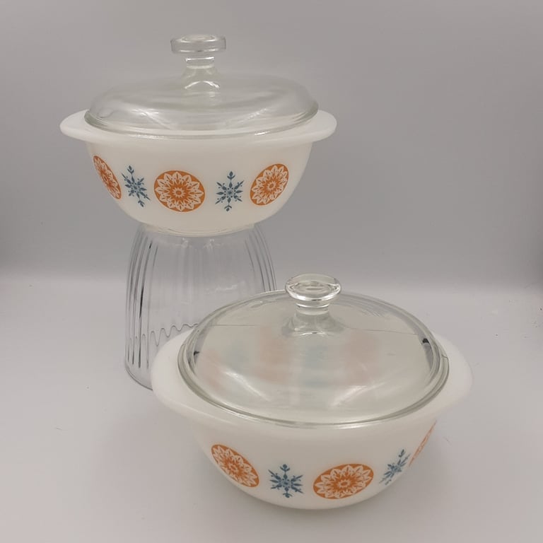 2x JAJ Pyrex Morning Star skåle nr. 501