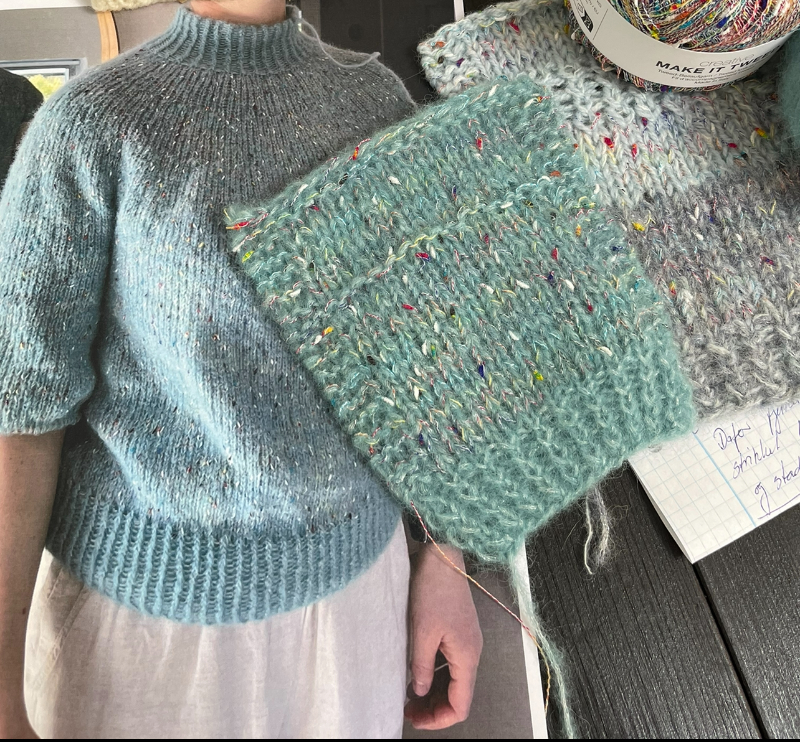 Kit: Novice sweater med følgetråd Make it Tweed  billede 4