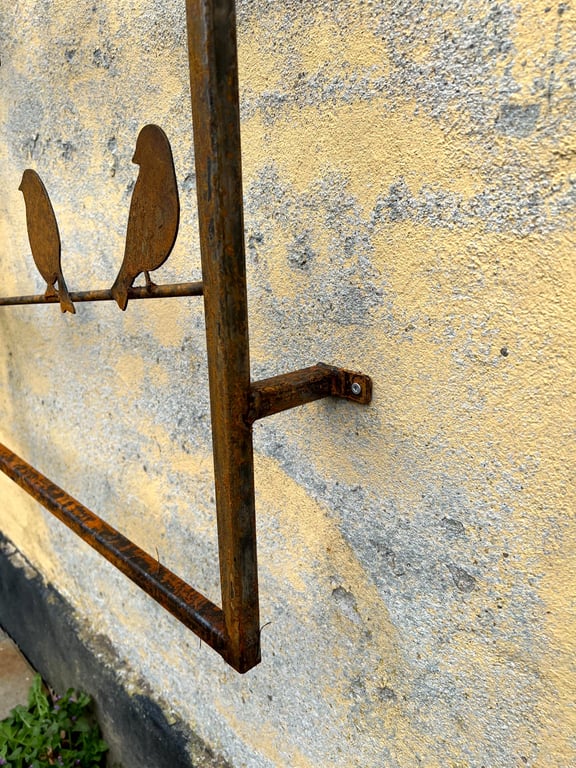 Espalier i jern med fugle billede 2