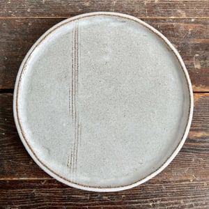 Frokost/kagetallerken, hvid nistret – produktbillede