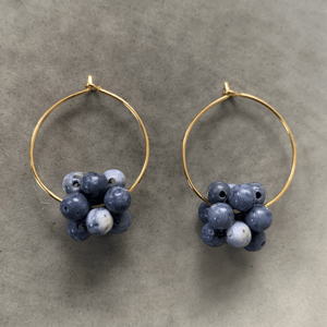 Blå koral Berries øreringe  – produktbillede