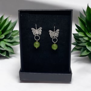 Grønne øreringe  – produktbillede