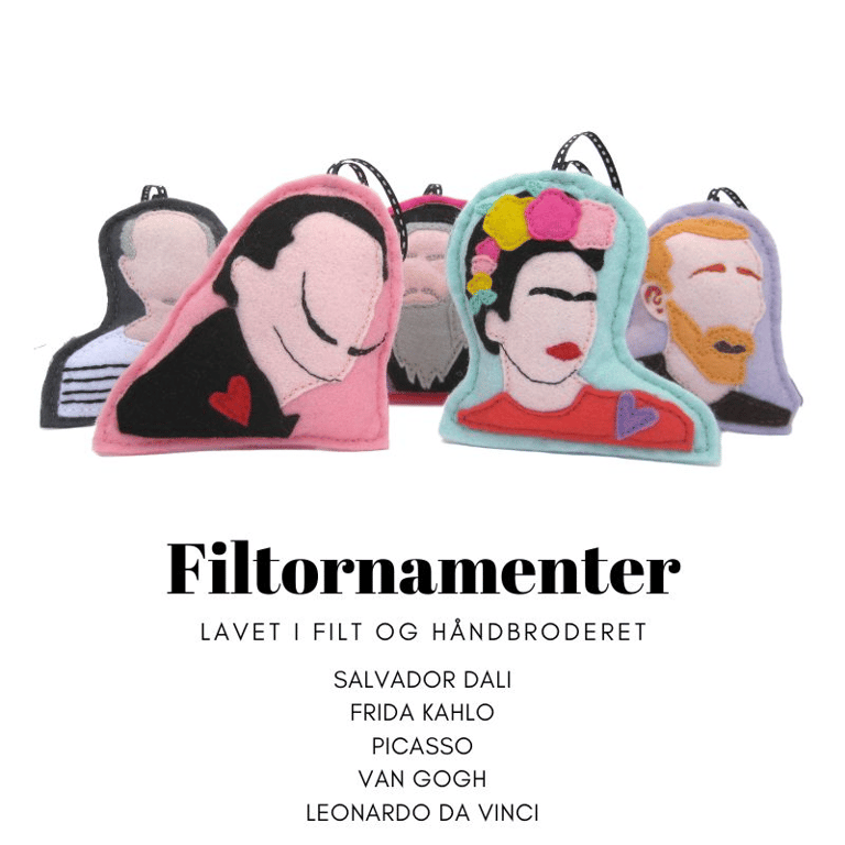 Filtornamenter - Kunstnere sæt m/ 5 stk.