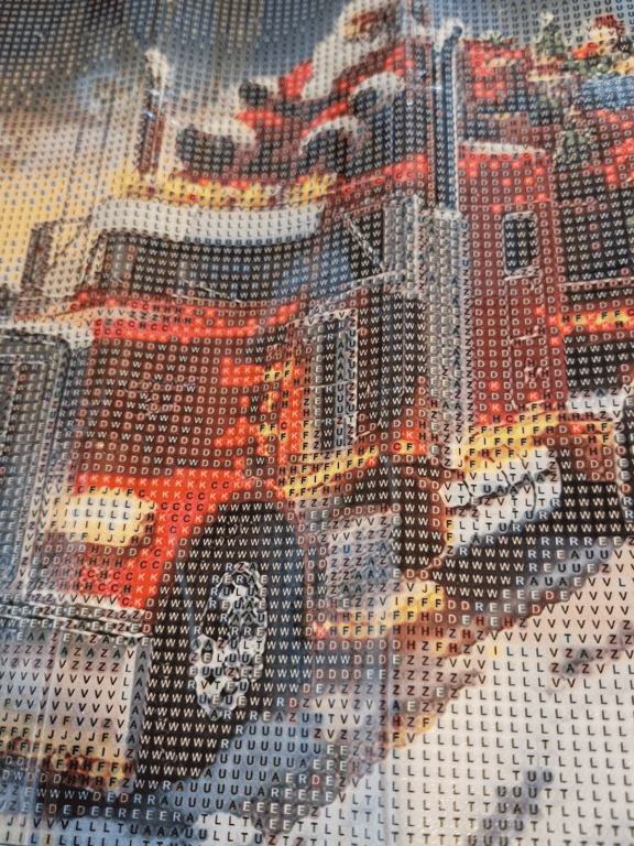 Her kommer julemanden med lastbilen fyldt med gaver den er 30 ×30 