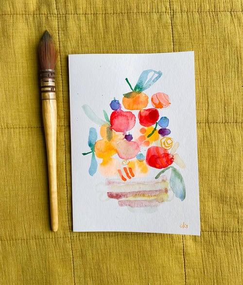 1 Æblekort - mellem  - unika kort 